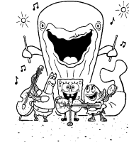 A coloring page of spongebob squarepants
